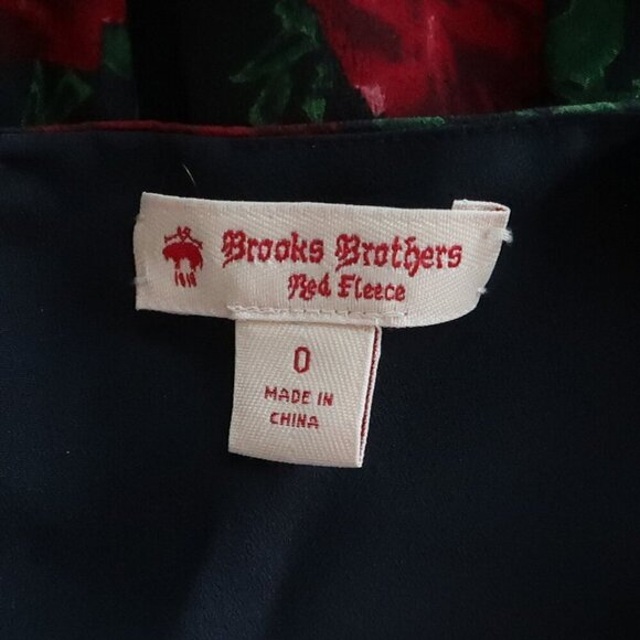 Brooks Brothers 100% Silk Floral Print Fit & Flare Short Sleeve Mini Dress 0 - Picture 10 of 12